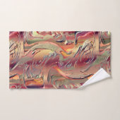 Abstrait sculpté en dégradé saumon et rouge (Serviette à main)