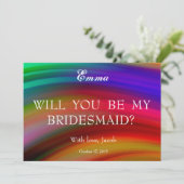 Abstrait Serez-Vous Mon Invitation De Maîtrise D'U (Debout devant)