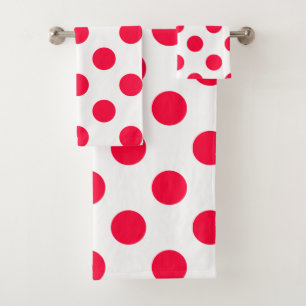 Abstrait simple style rouge blanc pois circl