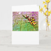 Abstrait Street View 719, carte (Fleur jaune)