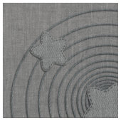 Abstrait Style Star Motif spirale tissu gris (Fermer)