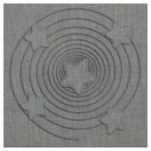Abstrait Style Star Motif spirale tissu gris (Échantillon)