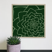 Abstrait Succulent Vert foncé Impression