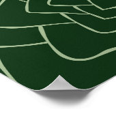 Abstrait Succulent Vert foncé Impression (Coin)