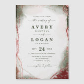 Abstrait Terra Rosa Faire-part de mariage magnétiq (Devant)