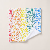 Abstrait Terrazzo Mosaic coloré Rainbow Motif (Gant de toilette)
