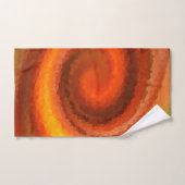 Abstrait tourbillon orange brun feu pri moderne (Serviette à main)