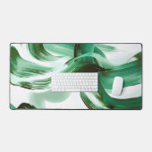 Abstrait Traits de Pinceau Vert Minimal Moderne (Clavier et souris)