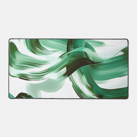 Abstrait Traits de Pinceau Vert Minimal Moderne (Recto)