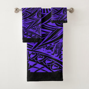Abstrait Tribal Noir Et Violet