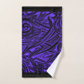 Abstrait Tribal Noir Et Violet (Serviette à main)