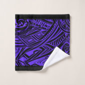 Abstrait Tribal Noir Et Violet (Gant de toilette)