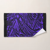 Abstrait Tribal Noir Et Violet (Serviette à main)
