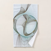 Abstrait Turquoise Brown Gold Elegance (Serviette à main)