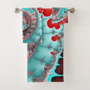 Abstrait Turquoise et spirale rouge