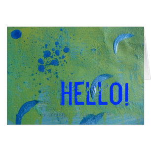 Abstrait Vert et Bleu, Bonjour !