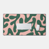 Abstrait vert et rose minimaliste (Clavier et souris)