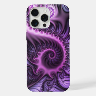Abstrait vibrant spirale d'art fractal rose violet