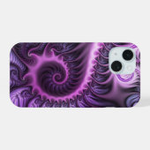 Abstrait vibrant spirale d'art fractal rose violet (Verso Horizontal)