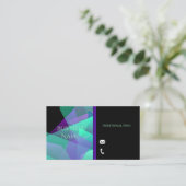 Abstrait violet et Carte de visite vert 3 (Debout devant)
