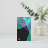 Abstrait violet et Carte de visite vert 4 (Debout devant)