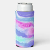 Abstrait violet rose et Aqua Can ou Glacière de bo (Seltzer Verso)
