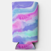 Abstrait violet rose et Aqua Can ou Glacière de bo (Recto)