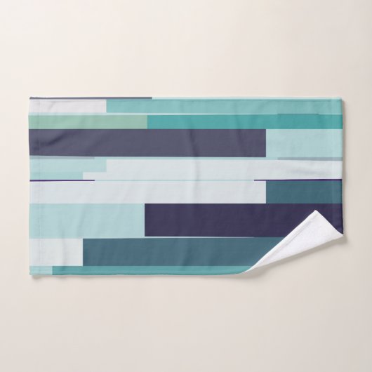 Abstrait violet, vert et turquoise (Serviette à main)