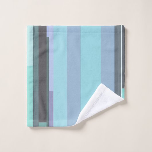Abstrait violet, vert et turquoise (Gant de toilette)