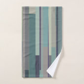 Abstrait violet, vert et turquoise (Serviette à main)