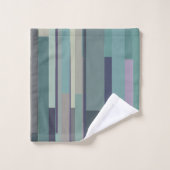 Abstrait violet, vert et turquoise (Gant de toilette)
