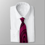 Abstrait Warped Lines Cravate noir et bordeaux<br><div class="desc">Couleurs personnalisées - Vagues Abstraites Warped Black and Burgundy Color Lines Cravates - Personnalisable - ou Choisissez / ajoutez vos couleurs arrière - plans préférées !</div>