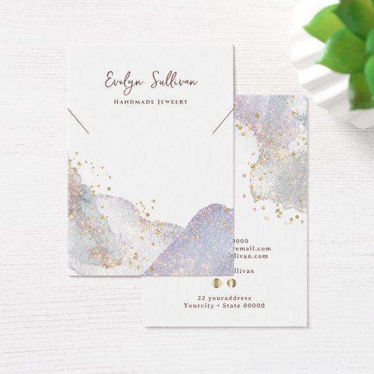 Abstraite aquarelle formes collier carte d'afficha (Bureau)