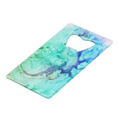 *~ Abstraite Aquarelle moderne Vert Turquoise (Devant Angle)