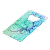 *~ Abstraite Aquarelle moderne Vert Turquoise (Dos Angle)