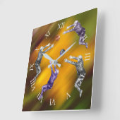 Abstraite balle combat Acrylique Mur Horloge (Angle)