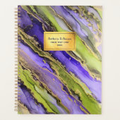 Abstraite Black Green Purple Gold Foil (Devant)