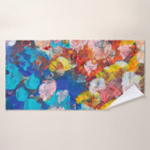 Abstraite brosse de frottement de point acrylique  (Serviette de bain)