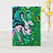 Abstraite Color Study 176, carte (Fleur jaune)