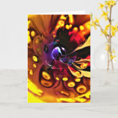 Abstraite Color Study 193, carte (Fleur jaune)