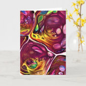 Abstraite Color Study 219, carte (Fleur jaune)