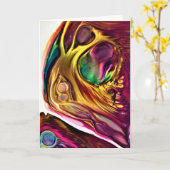 Abstraite Color Study 222, carte (Fleur jaune)
