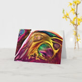 Abstraite Color Study 222, carte (Fleur jaune)