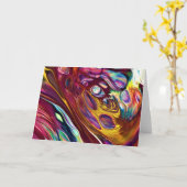 Abstraite Color Study 225, carte (Fleur jaune)