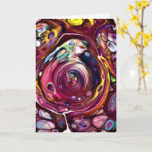 Abstraite Color Study 228, carte (Fleur jaune)