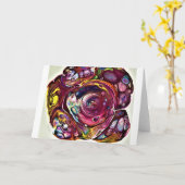 Abstraite Color Study 228, carte (Fleur jaune)