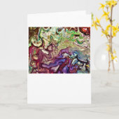 Abstraite Color Study 233, carte (Fleur jaune)