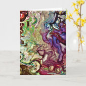 Abstraite Color Study 233, carte (Fleur jaune)