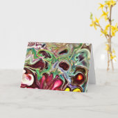 Abstraite Color Study 237, carte (Fleur jaune)