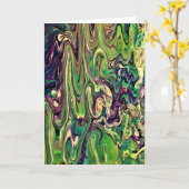 Abstraite Color Study 299, carte (Fleur jaune)